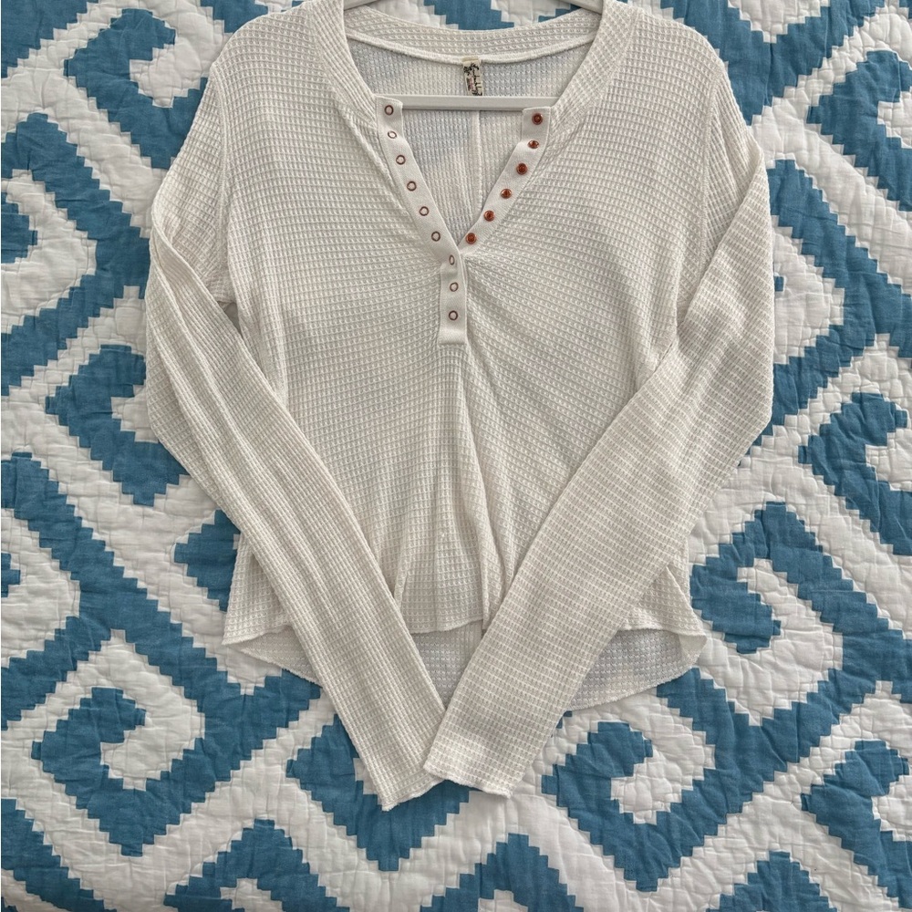 Women's Cream Long Sleeve Top